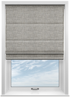 Friar, Twine Grey - Twist&Fit Roman Blind